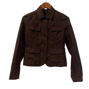 J.‎ Crew brown cotton & linen blend coat. Size xs